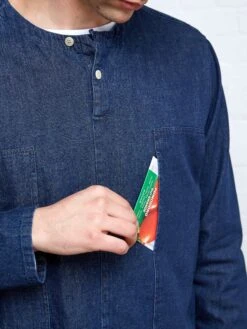 Oliver Spencer X Niwaki Ohana Gardening Smock Mullins Denim Indigo Rinse -Mizuno Men Clothing Shop NIWAKISMOCKDENIM13