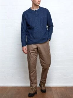 Oliver Spencer X Niwaki Ohana Gardening Smock Mullins Denim Indigo Rinse -Mizuno Men Clothing Shop NIWAKISMOCKDENIM8