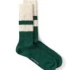 Polperro Socks Merrow Green/Cream 2 Polperro Socks Merrow Green/Cream -Mizuno Men Clothing Shop OSMA628PolperroSockMER01GRCMerrowGreenCream1