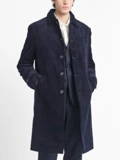 Grandpa Coat Melrose Cord Navy -Mizuno Men Clothing Shop OSMJ197G MEL01NAV GRANDPACOAT MELROSECORDNAVY1copy