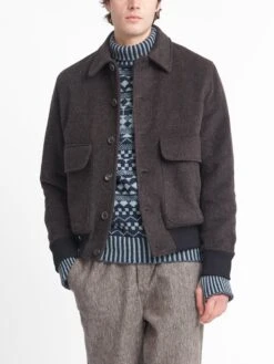 Linfield Bomber Jacket Regent Brown 12 Linfield Bomber Jacket Regent Brown -Mizuno Men Clothing Shop OSMJ325B REG01BRO LINFIELDBOMBERJACKET REGENTBROWN2copy