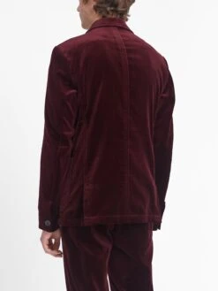 Mansfield Jacket Velvet Burgundy -Mizuno Men Clothing Shop OSMJ352C VEL01BUR MANSFIELDJACKET VELVETBURGUNDY1copy