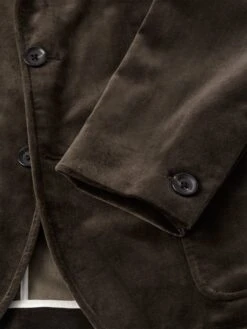 Mansfield Jacket Velvet Mole Grey -Mizuno Men Clothing Shop OSMJ352MansfieldJacketVEL01MOGVelvetMoleGrey2