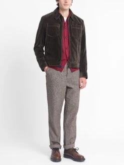 Norton Jacket Velvet Mole Grey -Mizuno Men Clothing Shop OSMJ364 VEL01MOG NORTONJACKET VELVETMOLEGREY4