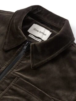 Norton Jacket Velvet Mole Grey -Mizuno Men Clothing Shop OSMJ364NortonJacketVEL01MOGVelvetMoleGrey1