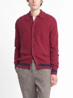 Britten Knitted Cardigan Greeves Berry Red 12 Britten Knitted Cardigan Greeves Berry Red -Mizuno Men Clothing Shop OSMK693 GRE01BER BRITTENKNITTEDCARDIGAN GREEVESBERRYRED2copy
