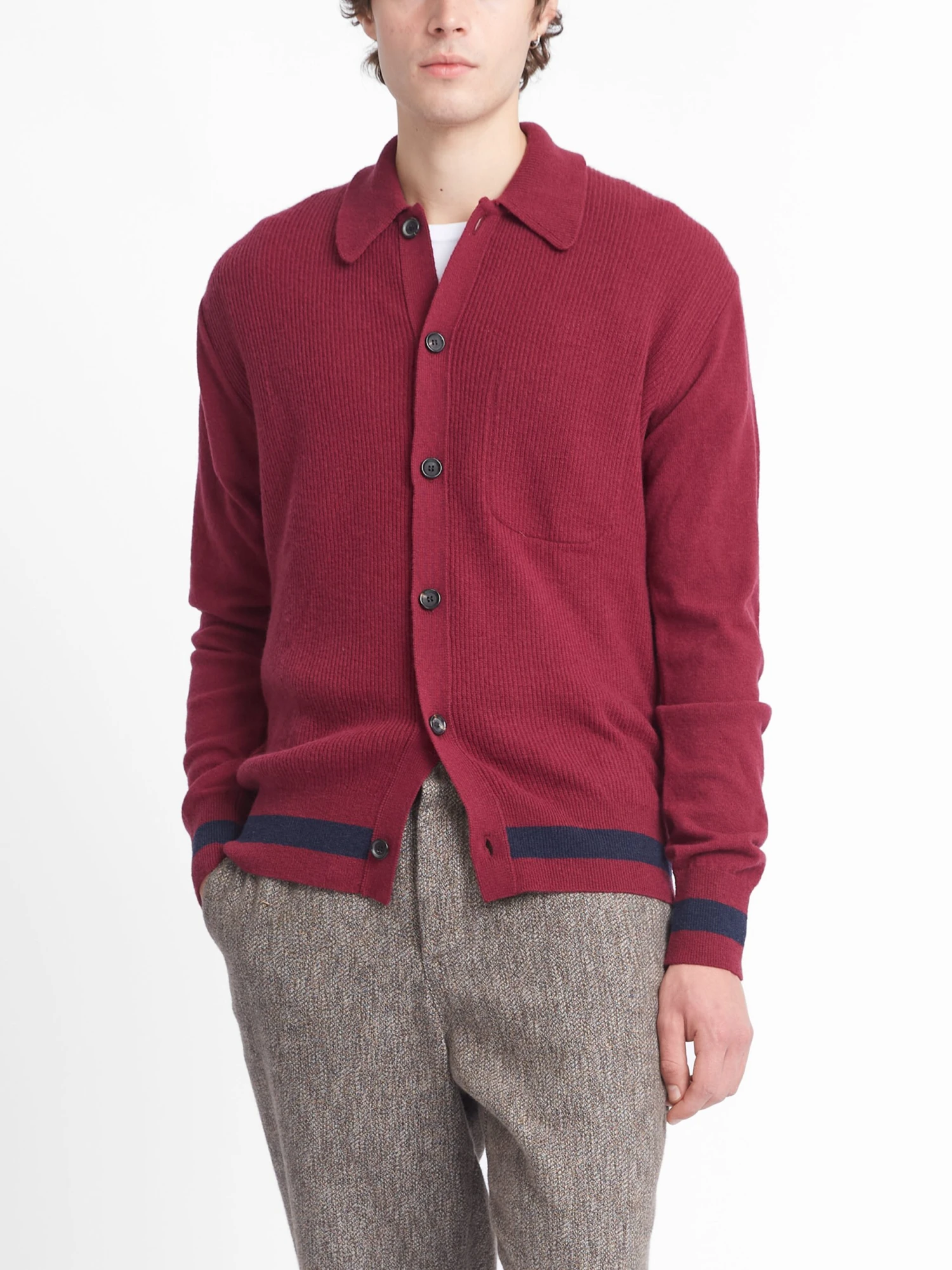 Britten Knitted Cardigan Greeves Berry Red 7 Britten Knitted Cardigan Greeves Berry Red - Image 5