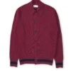 Britten Knitted Cardigan Greeves Berry Red -Mizuno Men Clothing Shop OSMK693BrittenKnittedCardiganGRE01BERGreevesBerryRed