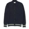 Britten Knitted Cardigan Greeves Navy 2 Britten Knitted Cardigan Greeves Navy -Mizuno Men Clothing Shop OSMK693BrittenKnittedCardiganGRE01NAVGreevesNavy