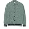 Britten Knitted Cardigan Greeves Sea Green 2 Britten Knitted Cardigan Greeves Sea Green -Mizuno Men Clothing Shop OSMK693BrittenKnittedCardiganGRE01SEGGreevesSeaGreen
