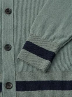 Britten Knitted Cardigan Greeves Sea Green -Mizuno Men Clothing Shop OSMK693BrittenKnittedCardiganGRE01SEGGreevesSeaGreen2