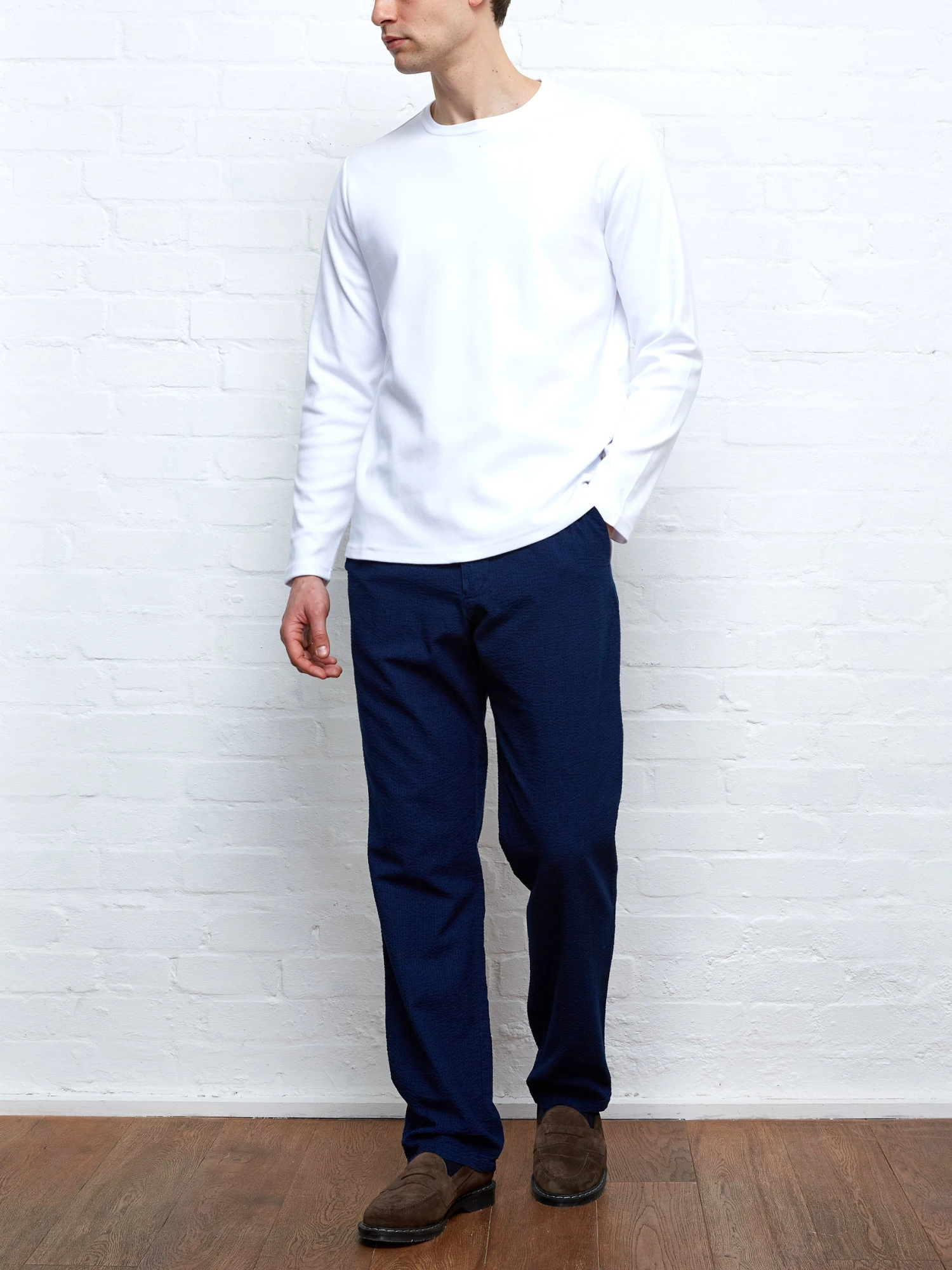 Heavy Long Sleeve Plain T-Shirt Tavistock White 4 Heavy Long Sleeve Plain T-Shirt Tavistock White - Image 2