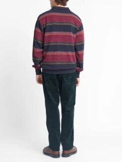 Reversible Half Zip Sweatshirt Hinkley Navy/Burgundy -Mizuno Men Clothing Shop OSMK740 HIN01NAB REVERSIBLEHALFZIPSWEATSHIRT HINKLEYNAVYBURGUNDY3