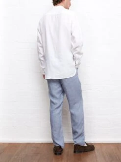 Grandad Shirt Bridford White -Mizuno Men Clothing Shop OSMS126 BRI01WHI GRANDADSHIRTBRIDFORDWHITE2483