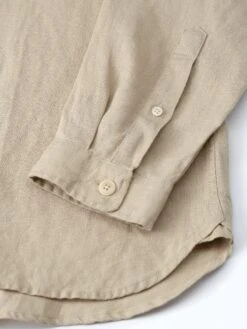 Grandad Shirt Padworth Beige -Mizuno Men Clothing Shop OSMS126GrandadShirtPAD01BEIPadworthBeige2