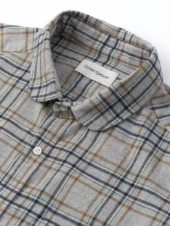 Eton Collar Shirt Escott Grey -Mizuno Men Clothing Shop OSMS69bEtonCollarShirtESC01GRYEscottGrey1