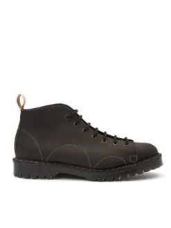 Solovair X Oliver Spencer Black Greasy Leather Monkey Boots