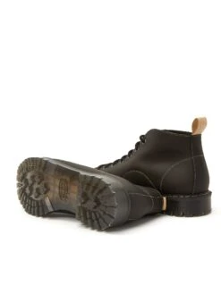 Solovair X Oliver Spencer Black Greasy Leather Monkey Boots -Mizuno Men Clothing Shop OSMSolovairMonkeyBootBlackGreasy1