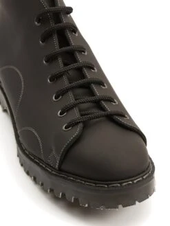 Solovair X Oliver Spencer Black Greasy Leather Monkey Boots -Mizuno Men Clothing Shop OSMSolovairMonkeyBootBlackGreasy3