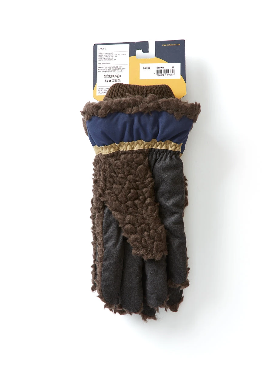 Elmer Woolpile Gloves Brown 4 Elmer Woolpile Gloves Brown - Image 2