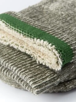 Ro To To Double Face Mid Socks Green 7 Ro To To Double Face Mid Socks Green -Mizuno Men Clothing Shop OSMStudioRototoDoubleFaceMidSocksOrganicCottonGreen1