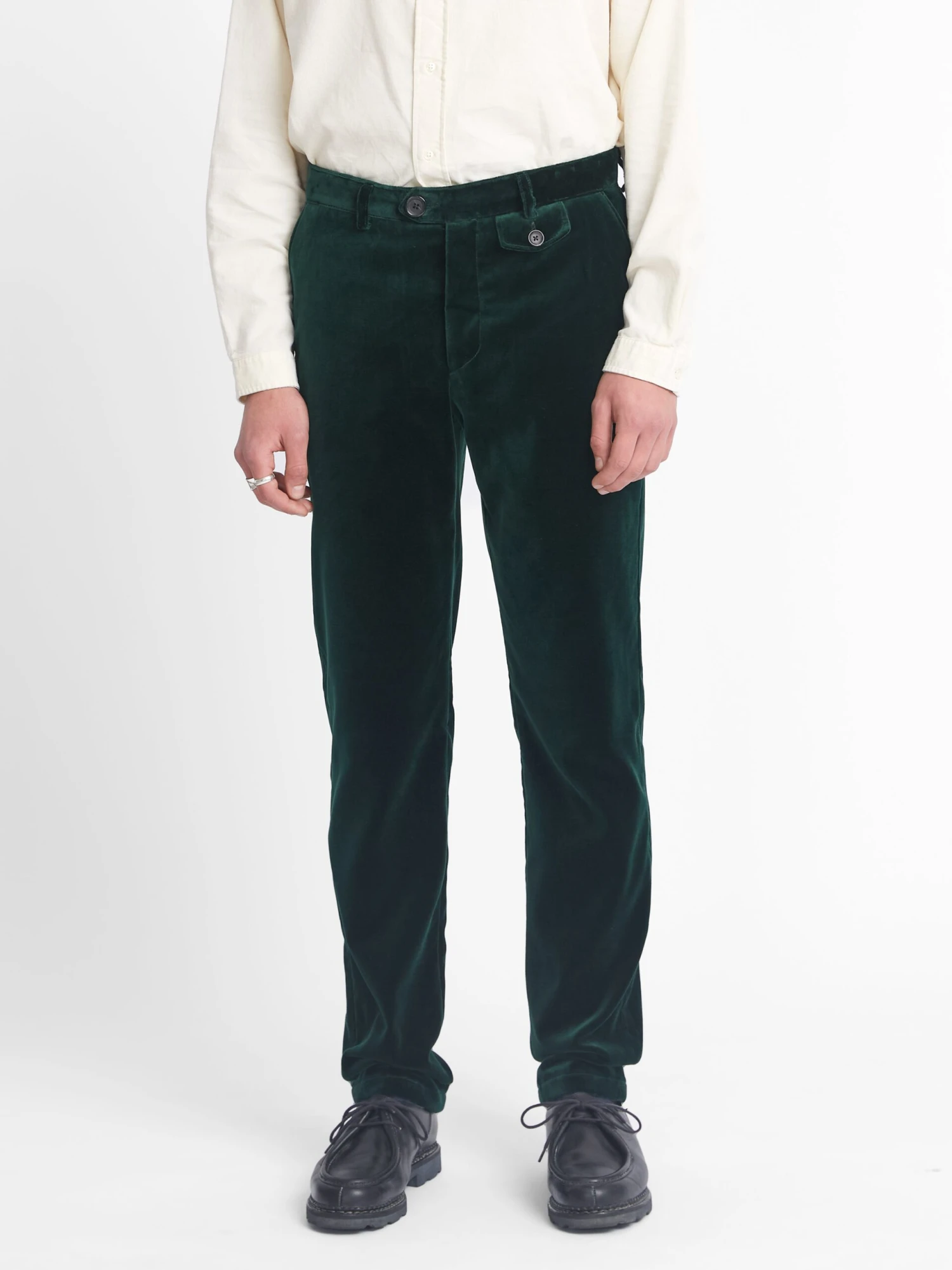 Fishtail Trousers Velvet Racing Green 9 Fishtail Trousers Velvet Racing Green - Image 7