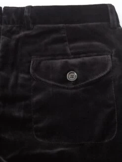 Fishtail Trousers Velvet Black -Mizuno Men Clothing Shop OSMT20dFlatFishtailTrousersVEL01BLKVelvetBlack4