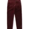Fishtail Trousers Velvet Burgundy 1 Fishtail Trousers Velvet Burgundy -Mizuno Men Clothing Shop OSMT20dFlatFishtailTrousersVEL01BURVelvetBurgundy