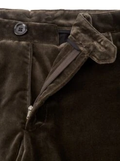 Fishtail Trousers Velvet Mole Grey -Mizuno Men Clothing Shop OSMT20dFlatFishtailTrousersVEL01MOGVelvetMoleGrey2