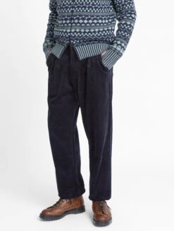 Morton Trousers Melrose Cord Navy 12 Morton Trousers Melrose Cord Navy -Mizuno Men Clothing Shop OSMT68MortonTrousersMEL01NAVMelroseCordNavy5copy