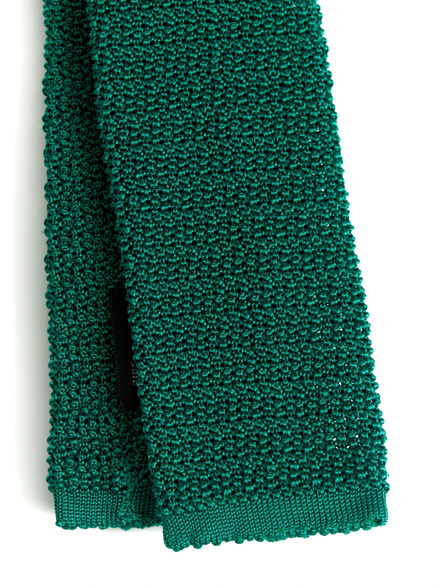 Silk Knitted Tie Green 4 Silk Knitted Tie Green - Image 2