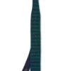 Silk Knitted Tie Navy/Green Stripe