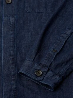 Oliver Spencer X Niwaki Haru Gardening Overshirt Mullins Denim Indigo Rinse -Mizuno Men Clothing Shop OSNMS177HaruGardeningOvershirtMUL01INRMullinsDenimIndigoRinse2