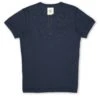 Hemen Henley Luzien Deep Marine Organic Cotton T-Shirt -Mizuno Men Clothing Shop OSStudioHemenSSHenleyLuzienDeepMarine