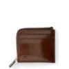 Il Bussetto Corner Zip Wallet Dark Brown Leather -Mizuno Men Clothing Shop OSStudioIlBusettoZipWalletLeatherBrown