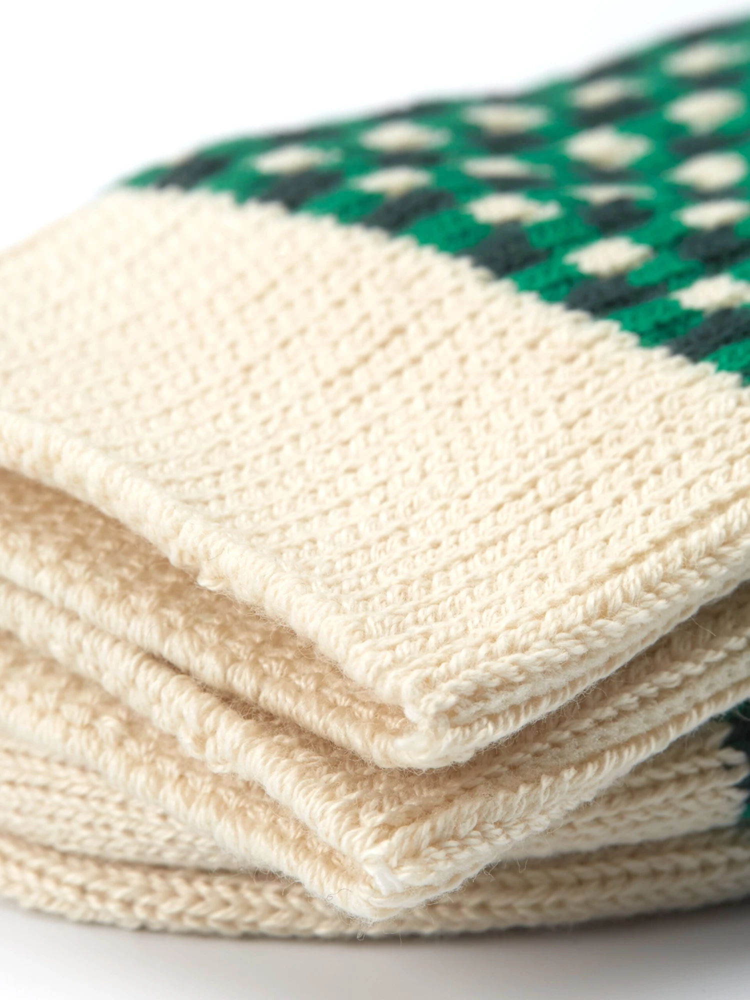 Ro To To Gingham Check Sock Green 4 Ro To To Gingham Check Sock Green - Image 2