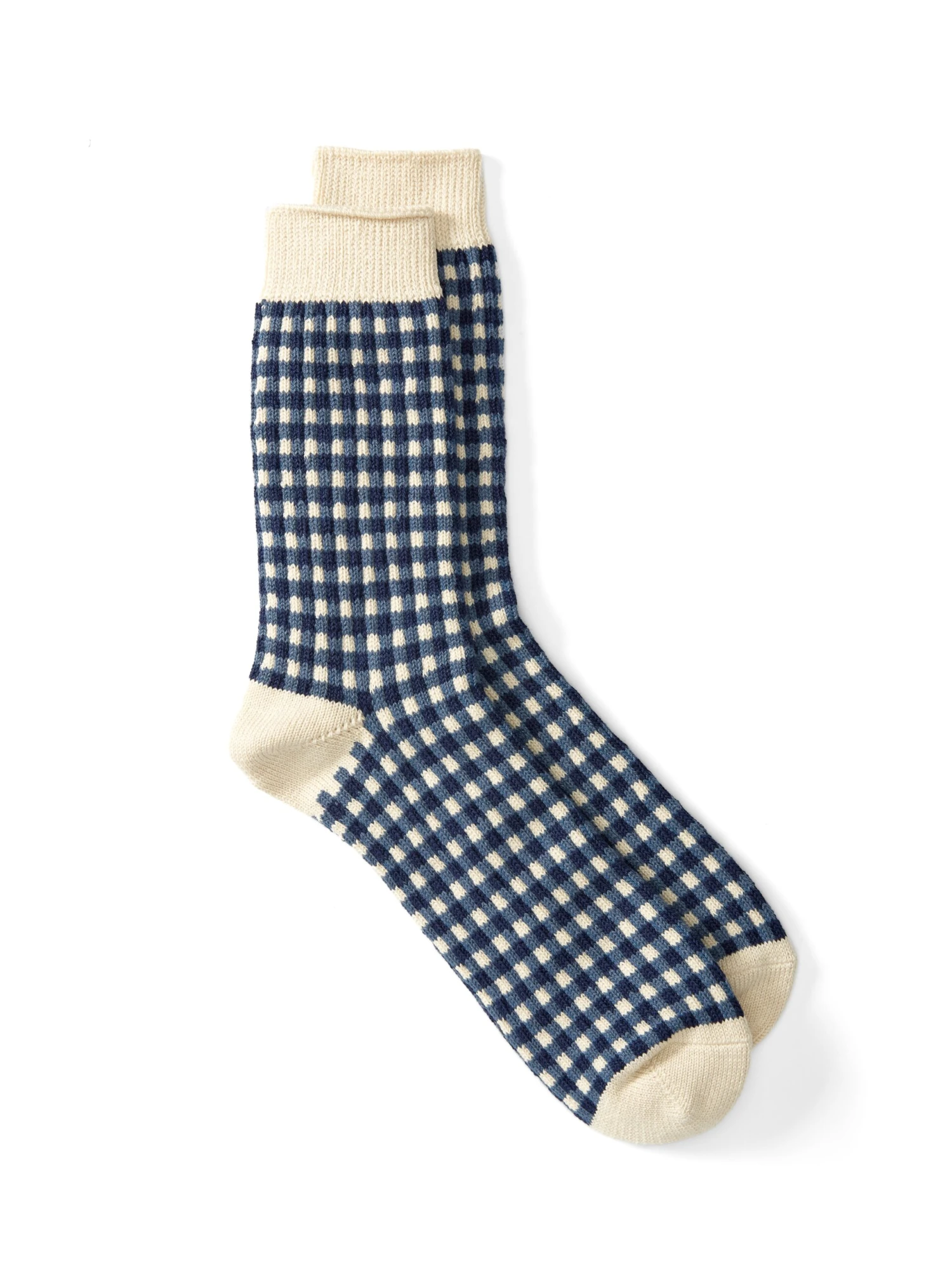 Ro To To Gingham Check Sock Navy 3 Ro To To Gingham Check Sock Navy