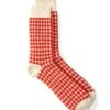 Ro To To Gingham Check Sock Red 2 Ro To To Gingham Check Sock Red -Mizuno Men Clothing Shop OSStudioRototoGinghamCheckSocksRed
