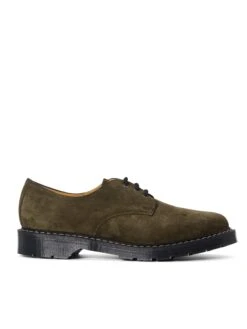Solovair X Oliver Spencer Green Suede 3-eye Gibson Shoes