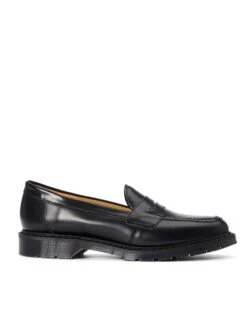 Solovair X Oliver Spencer Penny Loafer Black Hi Shine Leather