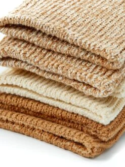 Ro To To Organic Cotton Daily 3 Pack Socks Ecru/Brown -Mizuno Men Clothing Shop RototoSocksOrganicDaily3PackEcruBrown2