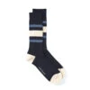 Polperro Socks Albion Navy/Cream -Mizuno Men Clothing Shop Zedonk 0000s 0058 FlatOSMA554MillerSockAlbionNavyCream