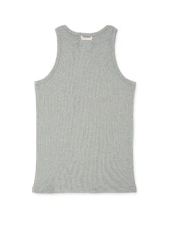 Hemen Biarritz Gari Grey Organic Cotton Vest -Mizuno Men Clothing Shop hemen gari vest grey0303