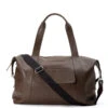 Overnight Bag Pebble Leather Walnut -Mizuno Men Clothing Shop osma597 peb01wal overnight bag pebble leather walnut