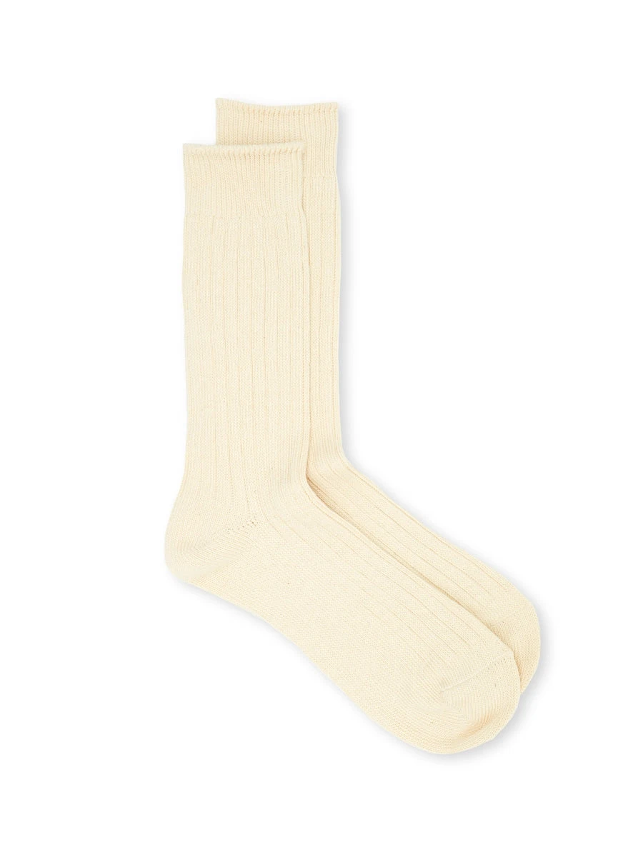 Ro To To Organic Cotton Daily 3 Pack Socks Ecru 6 Ro To To Organic Cotton Daily 3 Pack Socks Ecru - Image 4